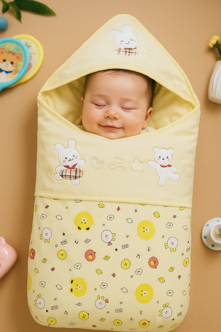 Cute Cartoon Baby Sleeping Bags – Soft & Cozy Wrap for Newborns