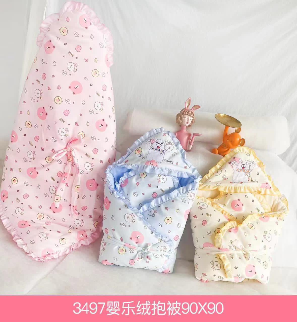 Cartoon Print Baby Blanket Wrap – Soft Cotton Newborn Swaddle