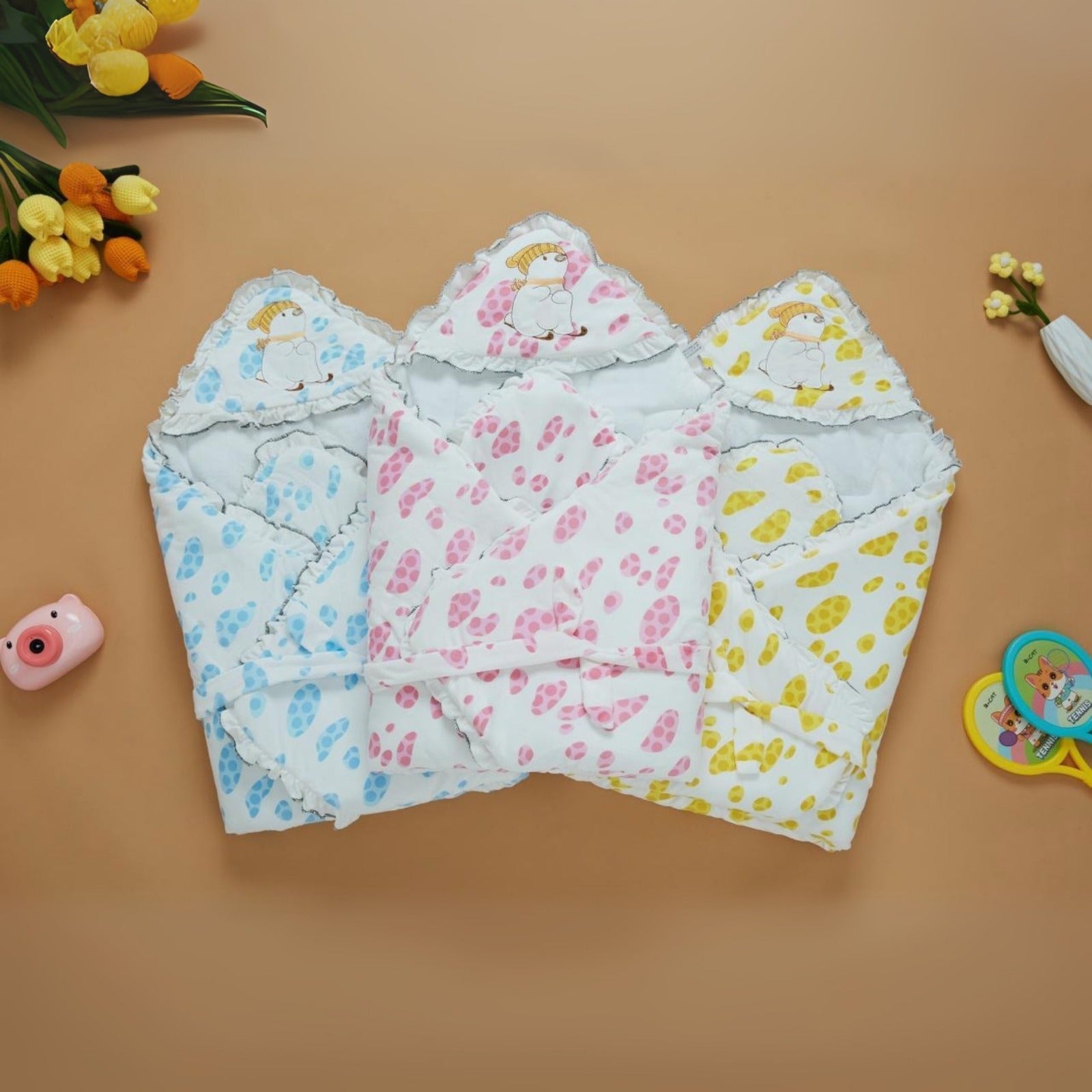 Cute Cartoon Baby Sleeping Bags – Soft & Cozy Wrap for Newborns