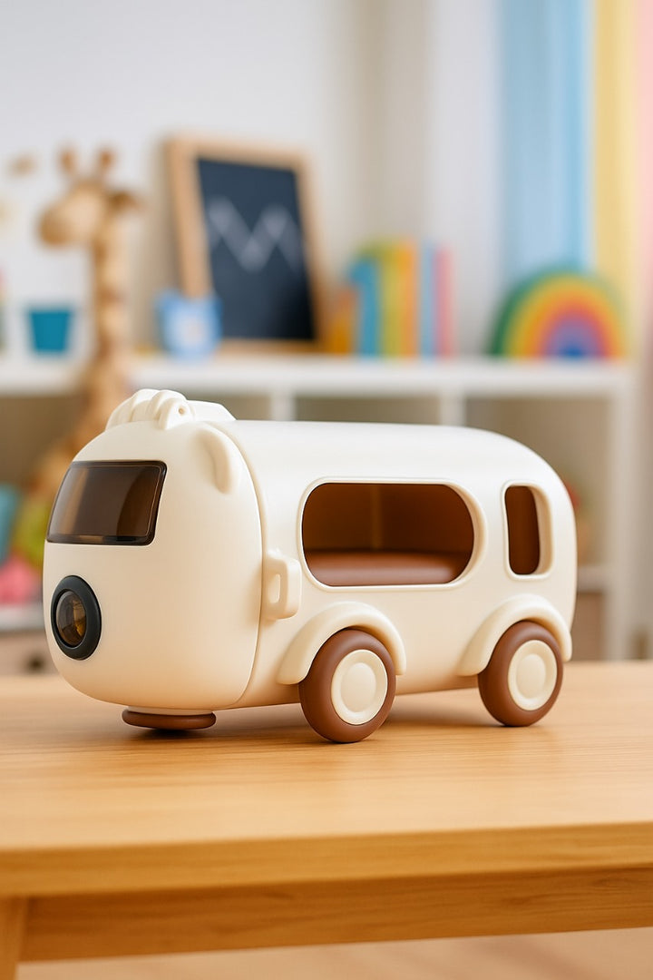 Cartoon Bus Milk Dispenser for Kids – Fun & Safe Drink Dispenser