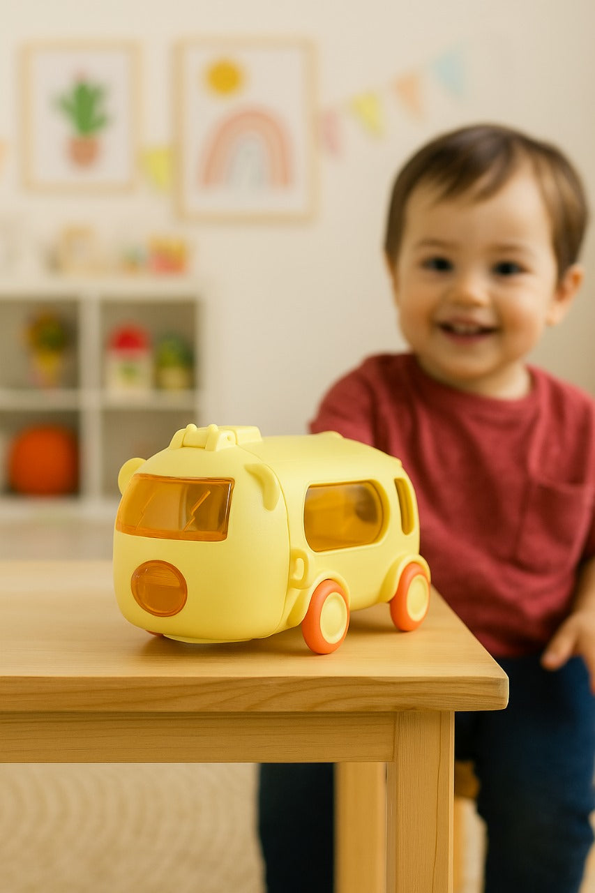 Cartoon Bus Milk Dispenser for Kids – Fun & Safe Drink Dispenser