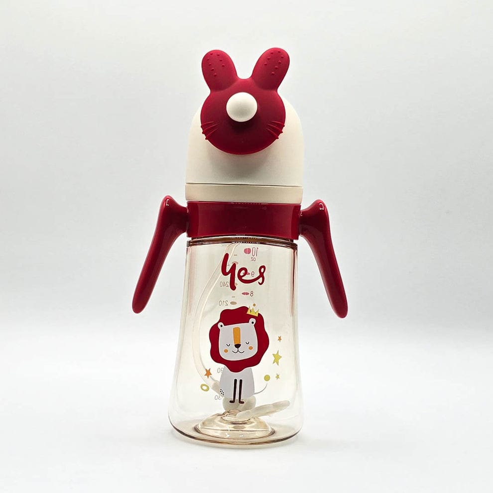 Baby Feeding Bottle with Handles & Cute Bunny Design – Anti-Colic, BPA-Free