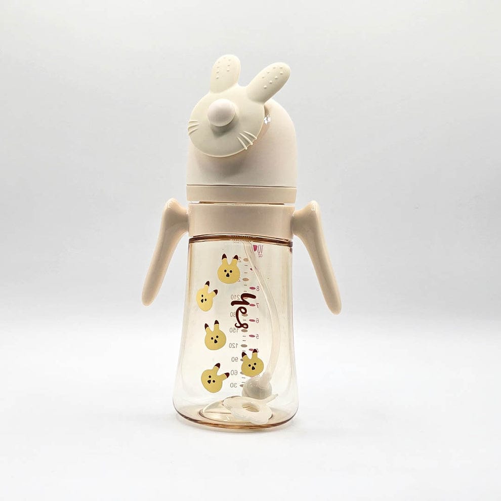 Baby Feeding Bottle with Handles & Cute Bunny Design – Anti-Colic, BPA-Free