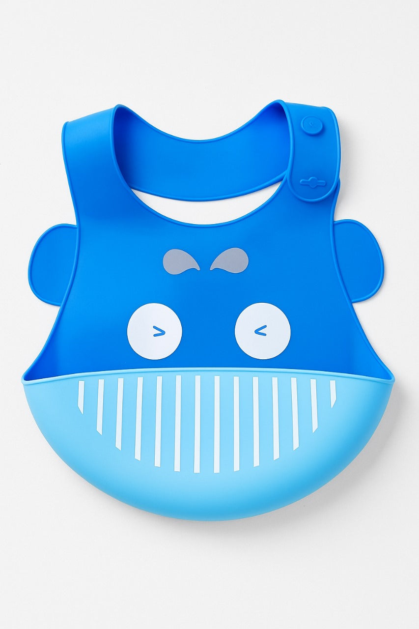 Blue Whale Silicone Baby Bib – Imported, Mess-Free & Cute