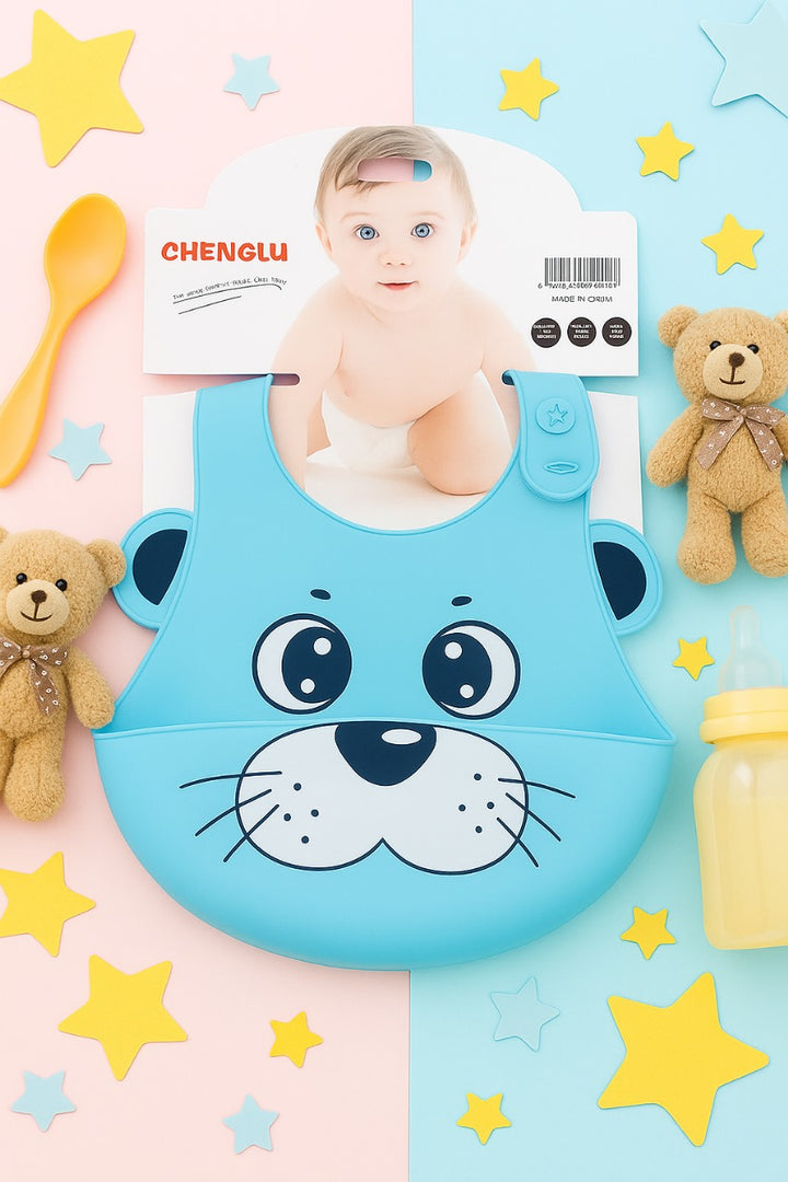 Blue Bear Baby Bib – Imported, Waterproof & Easy Clean