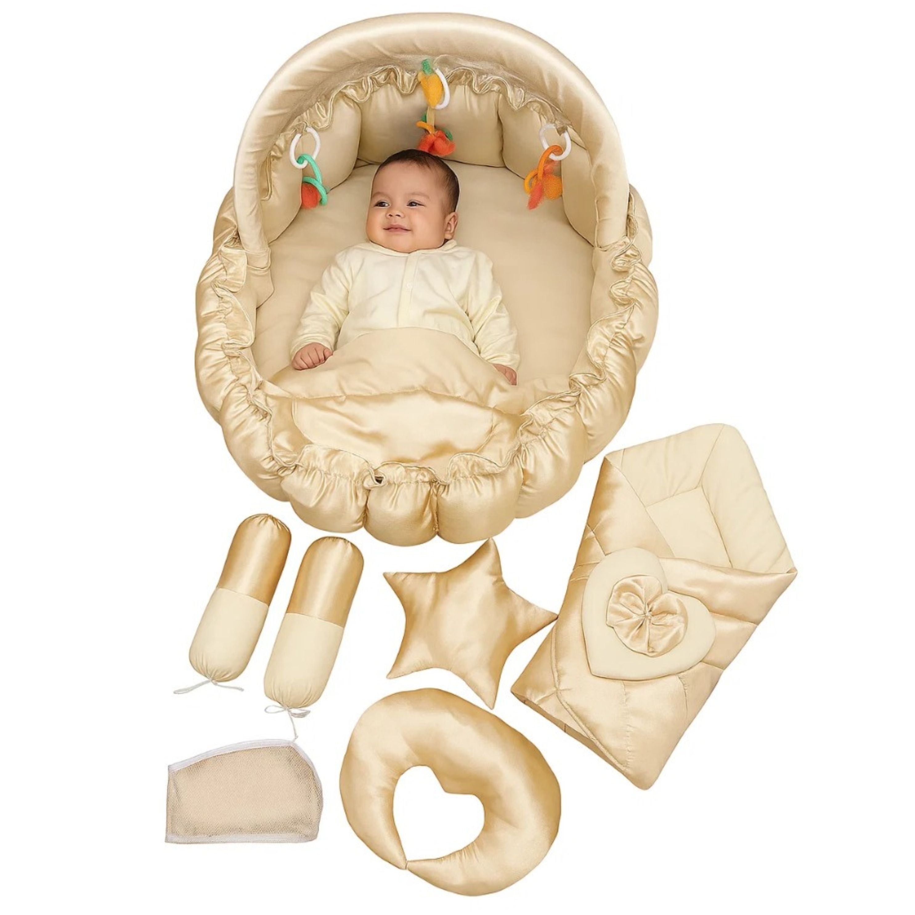 Title: 11-in-1 Baby Bedding Set with Play Gym, Blanket & Pillows – Newborn Essentials