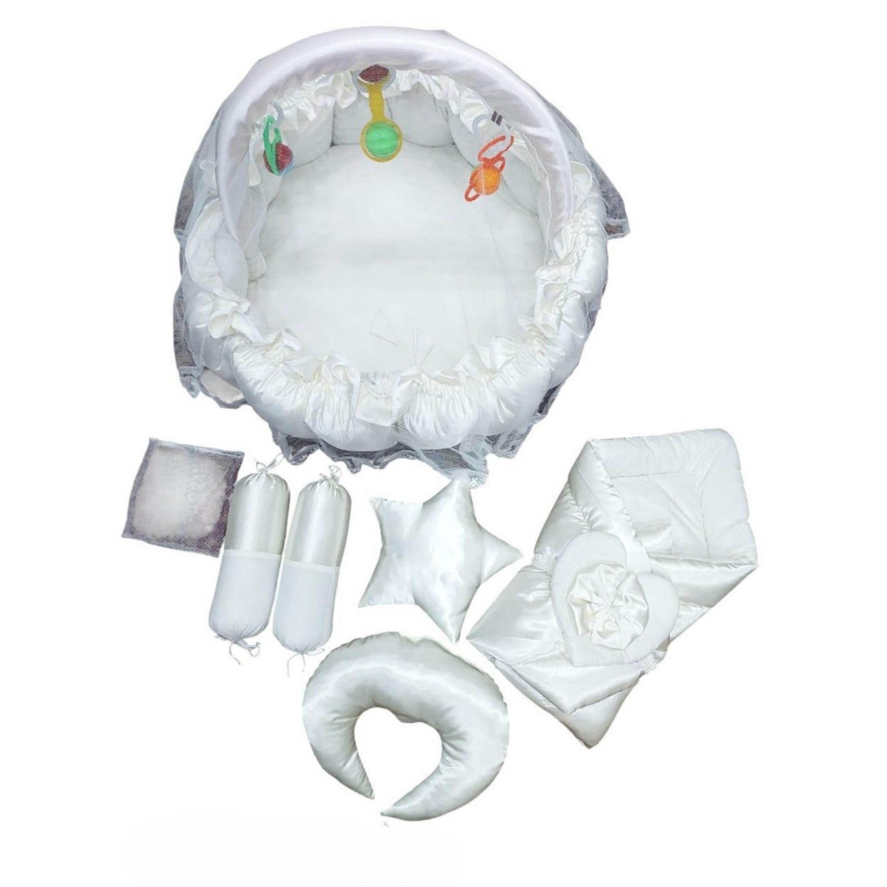 Title: 11-in-1 Baby Bedding Set with Play Gym, Blanket & Pillows – Newborn Essentials