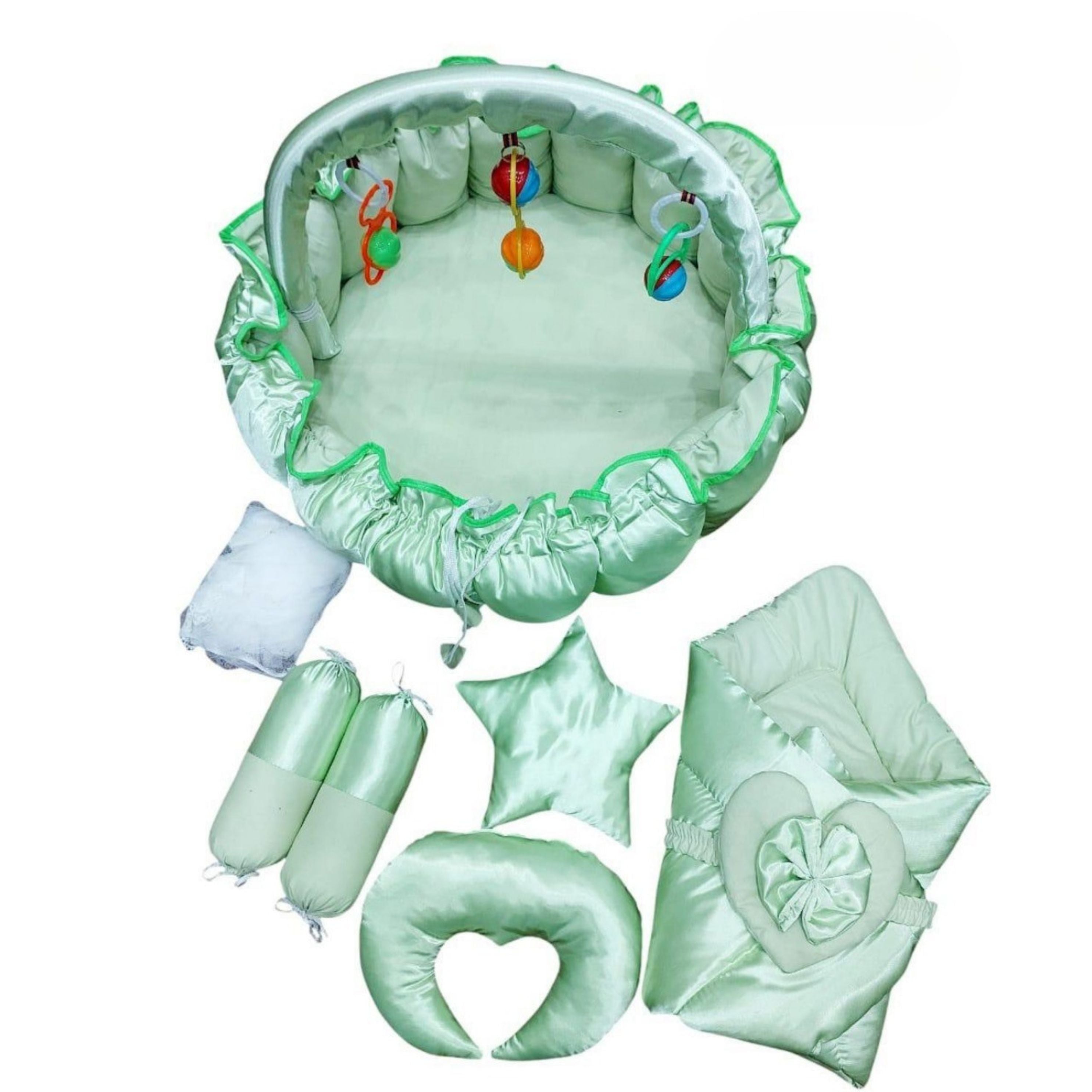 Title: 11-in-1 Baby Bedding Set with Play Gym, Blanket & Pillows – Newborn Essentials