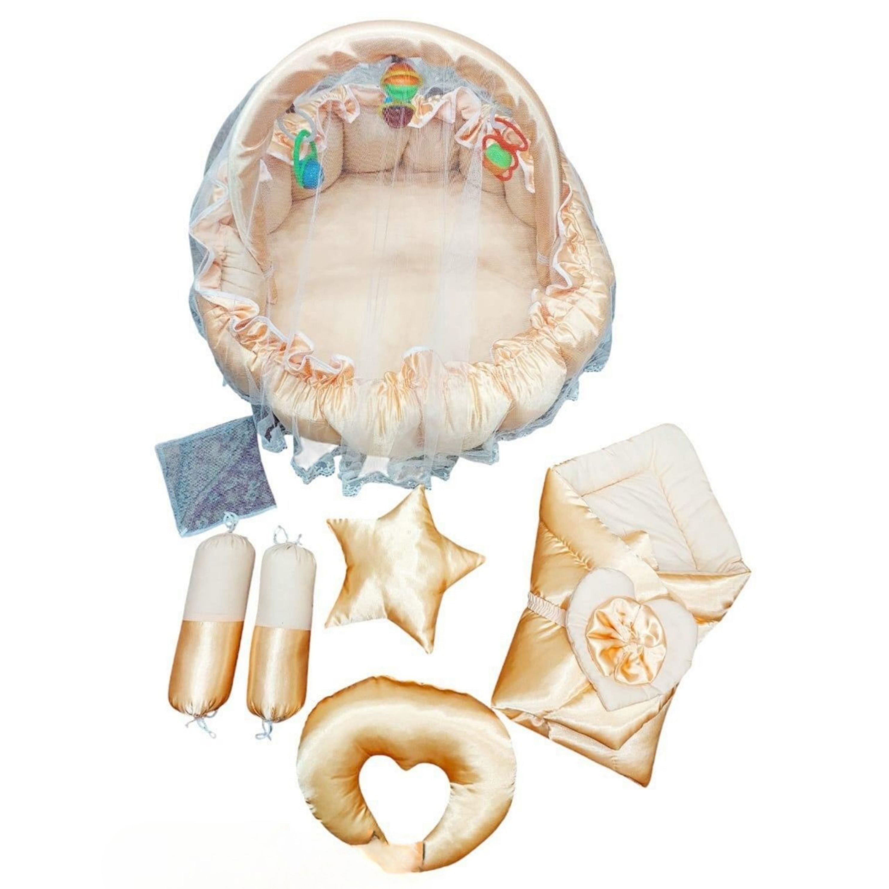 Title: 11-in-1 Baby Bedding Set with Play Gym, Blanket & Pillows – Newborn Essentials